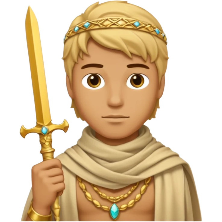 Desert Prince – sand scarf + gold dagger, Golden Princes. emoji