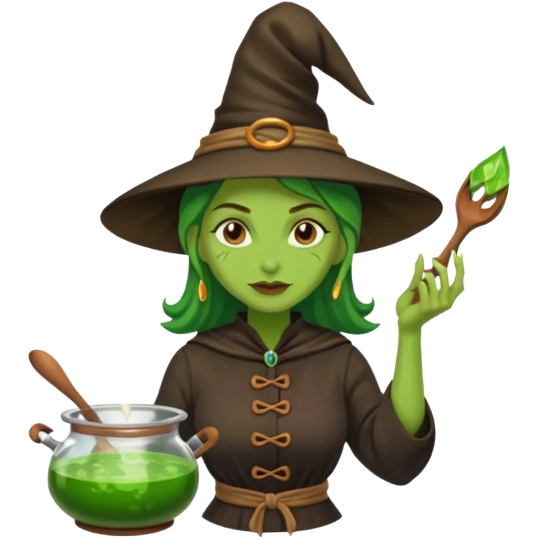 green witch cooking potion emoji