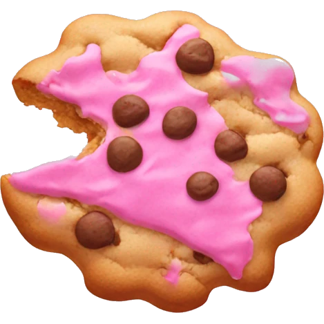 Pink crumble cookie emoji