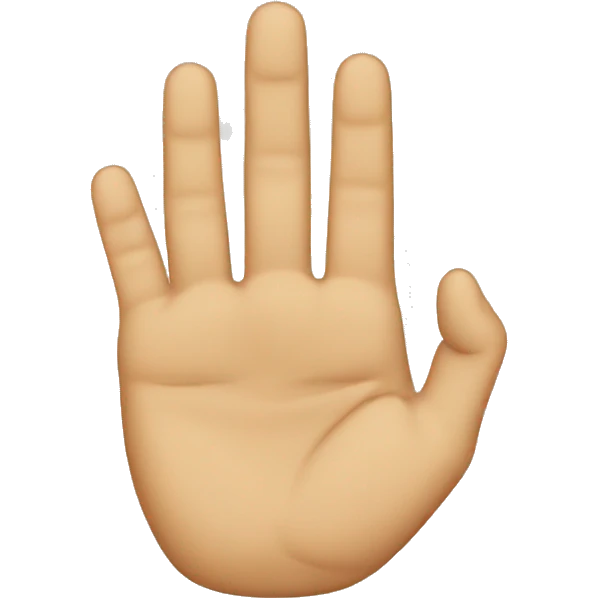 three finger emoji
