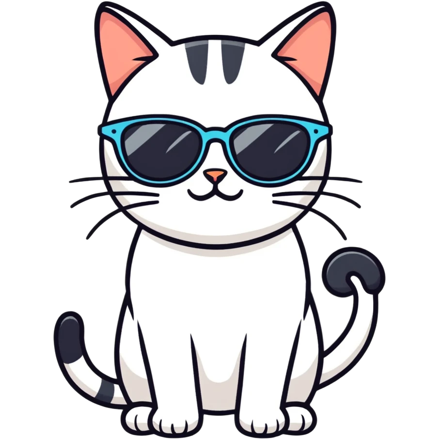 Cat with sunglasses emoji