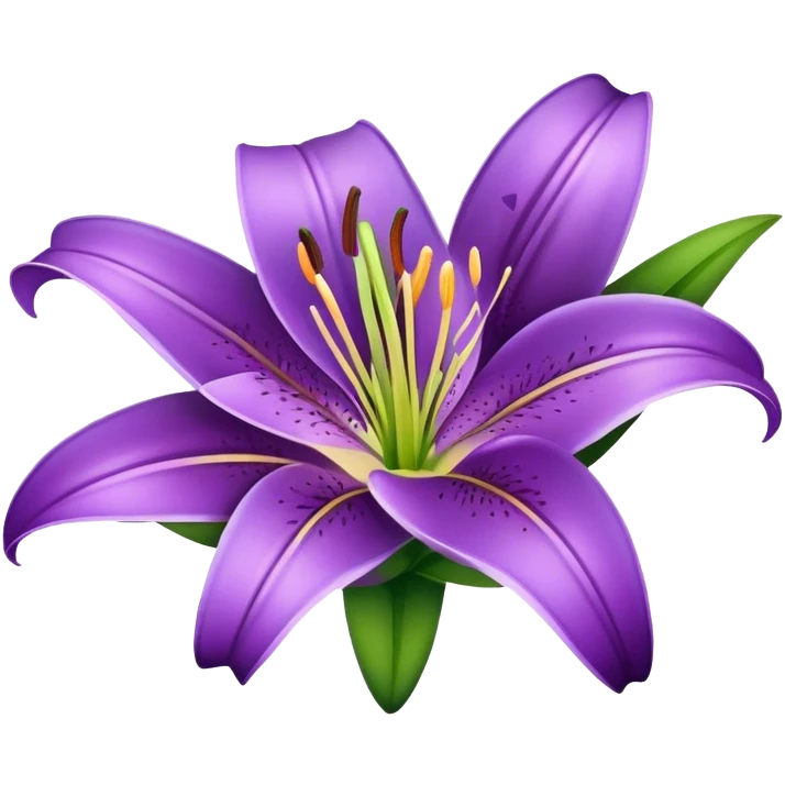purple lilie flower emoji