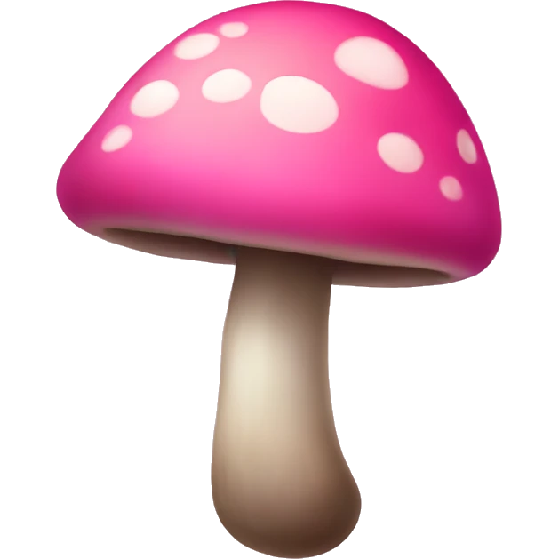 Pink mushroom emoji