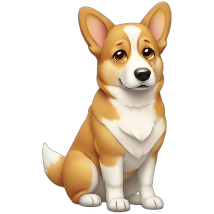 Sad corgi emoji
