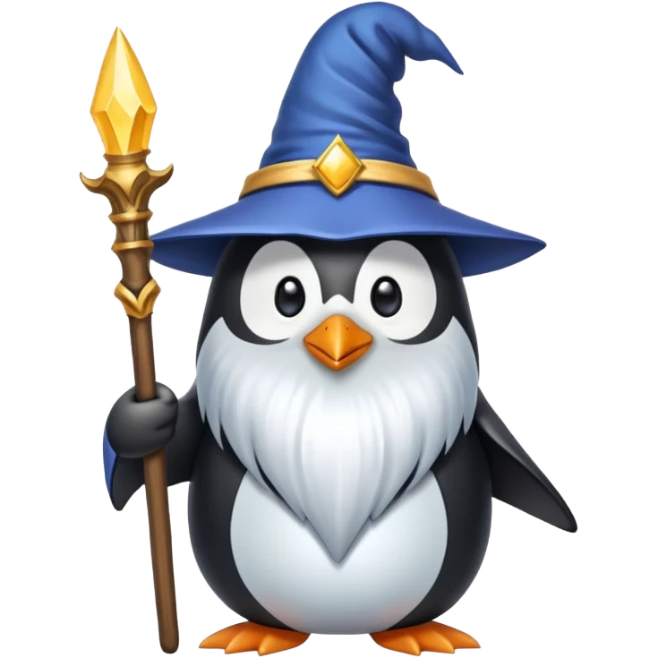 Penguin Wizard emoji