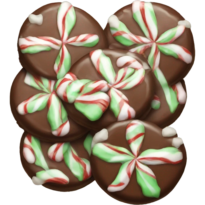 Peppermint chocolate cookies emoji