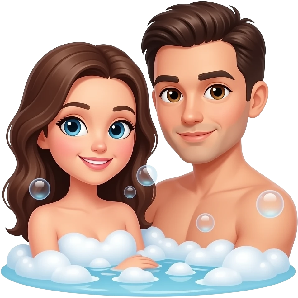 bubblebath romantic couple chillig emoji