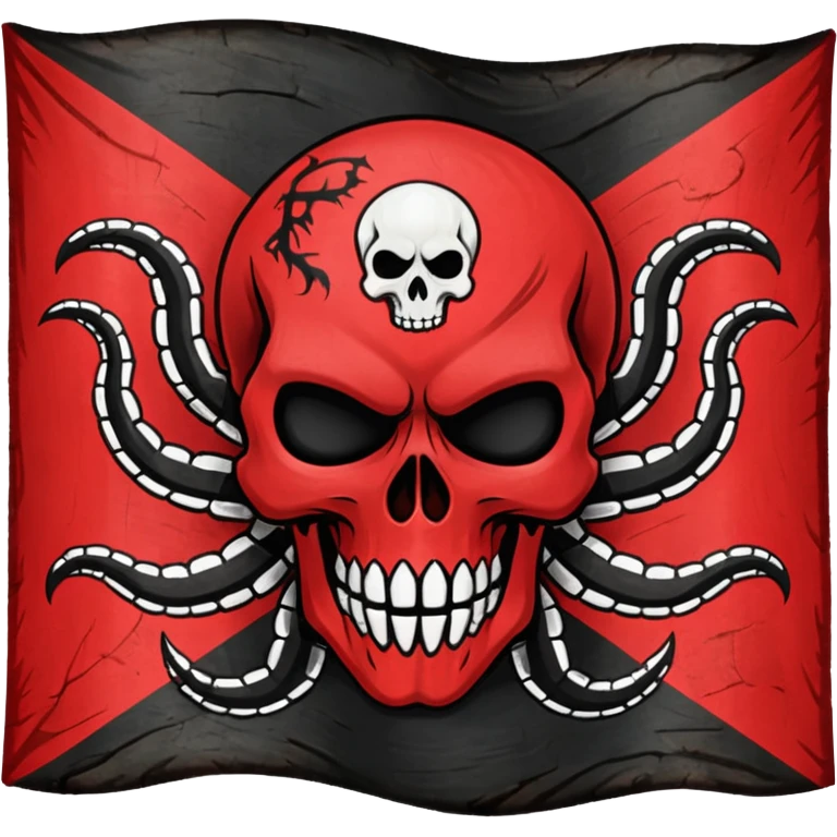 Can you generate me a emoji flag of the fictional world war two team hydra from Captain America? Can you make it the exact logo from the movie? emoji