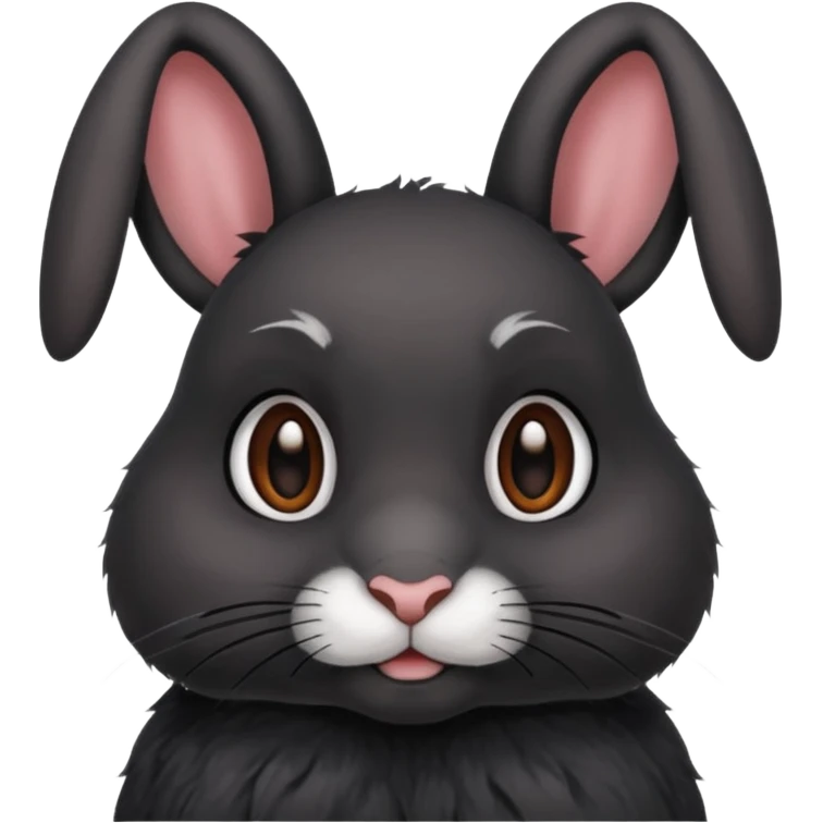 black rabbit with jersey emoji