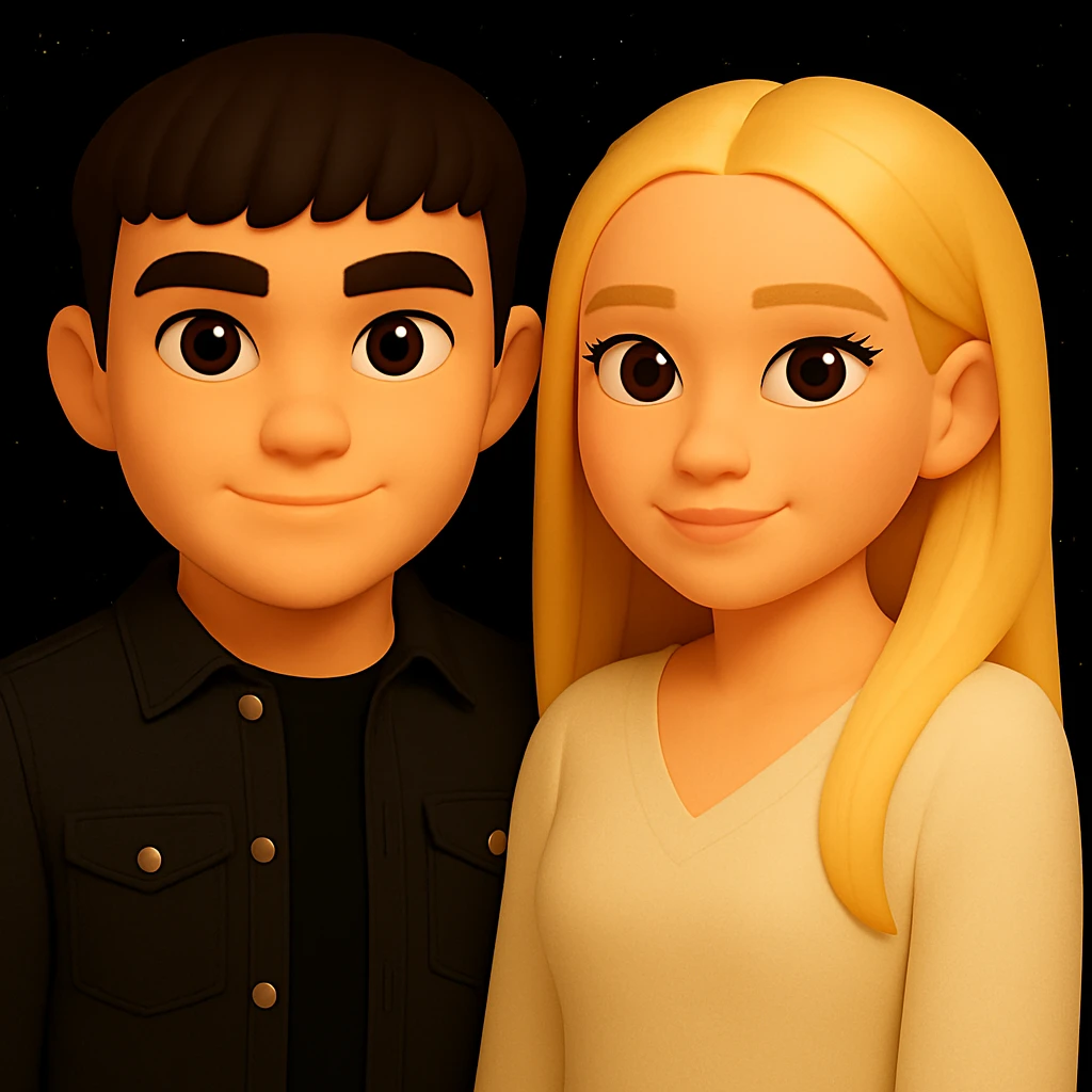 Edit the image to change the shape of the girl's blouse to make it a little looser, while keeping her overall appearance and the 3D emoji style look intact. Maintain the 3D emoji style characteristics in the edit. emoji