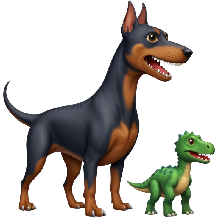 dinosaur doberman emoji