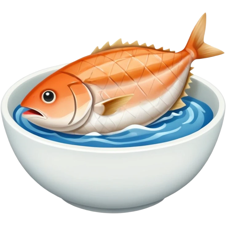 Hen White + Tuna Fish emoji