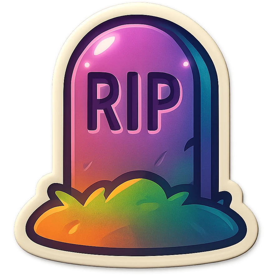 generate emoji of grave in retro old style  emoji
