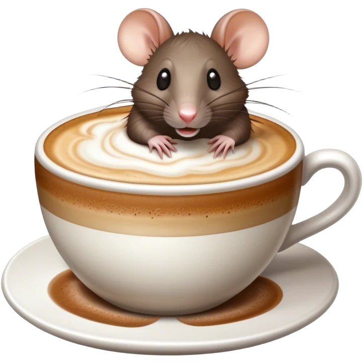 rat in cappuchino emoji