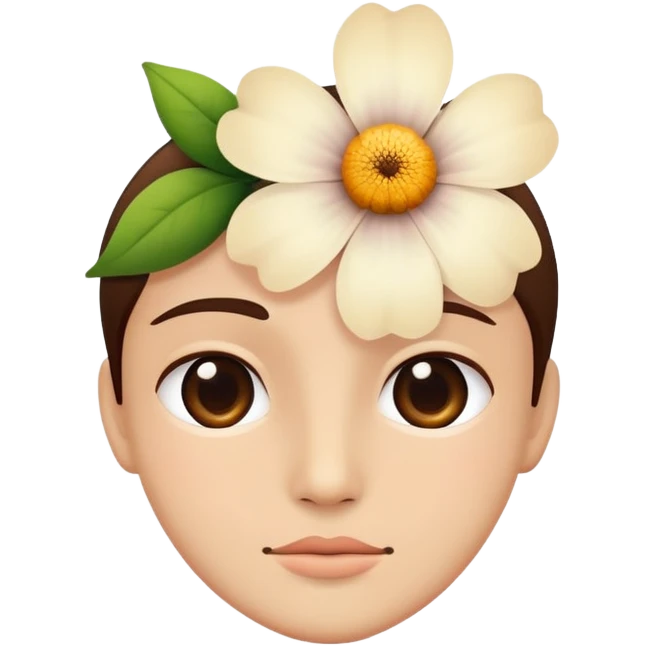 Face with flower emoji
