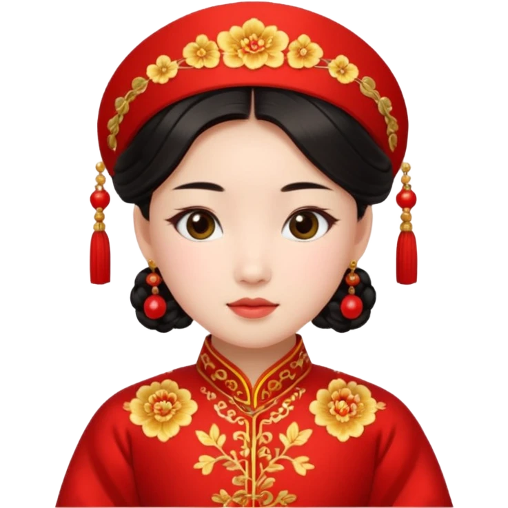 chinese girl in traditional costume emoji