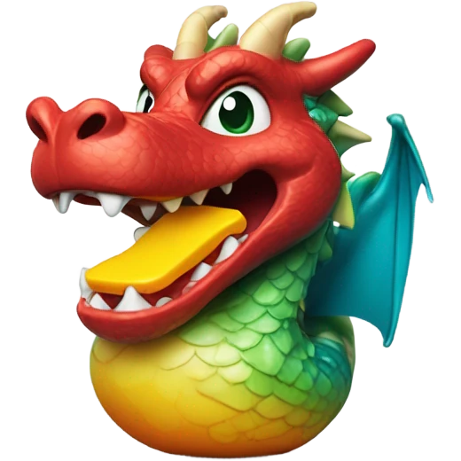Dragon eating random object emoji