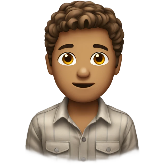 Brown haired boy in shirt emoji