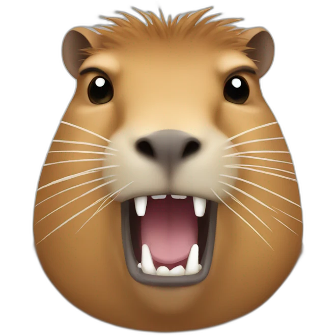 Capybara angry emoji