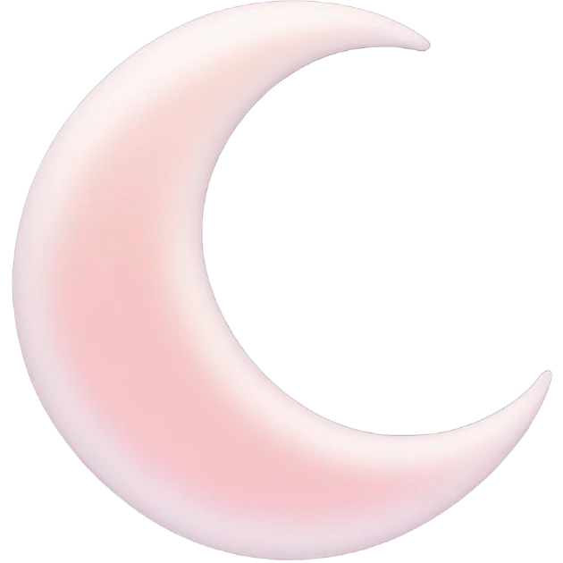 pastel pink moon emoji
