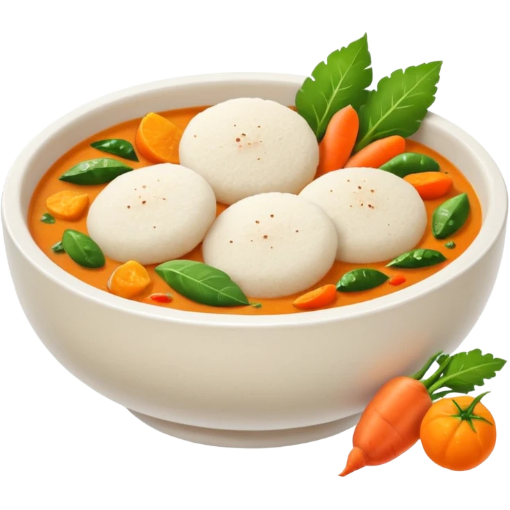 Idli and sambar emoji
