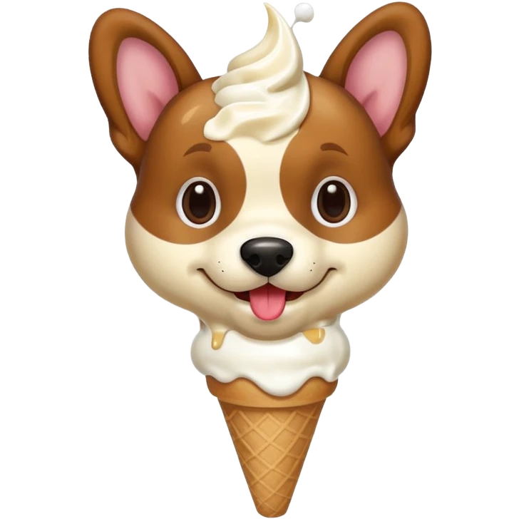 Dog with ice cream  emoji