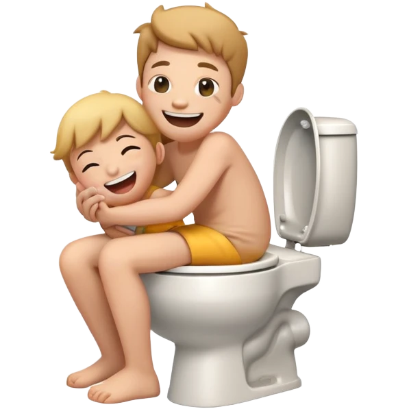 Toliet hugging fart emoji