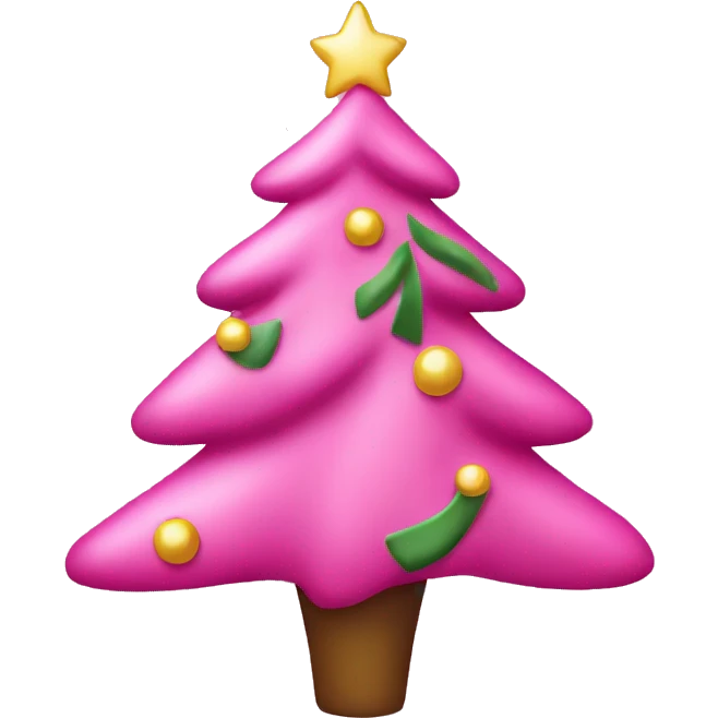 Pink Christmas tree  emoji