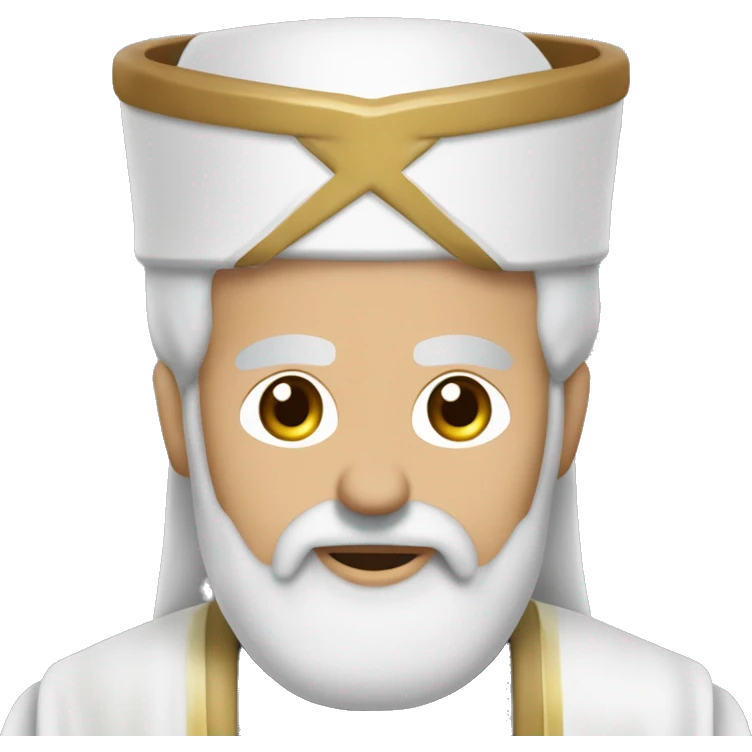 Un sacerdote de piel marrón, que tenga espejuelos, que tenga barba blanca y que tenga espejuelos y que esté orando emoji