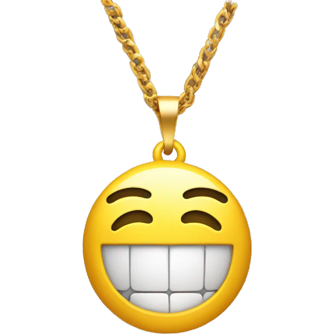 emoji with gold chain in neck emoji