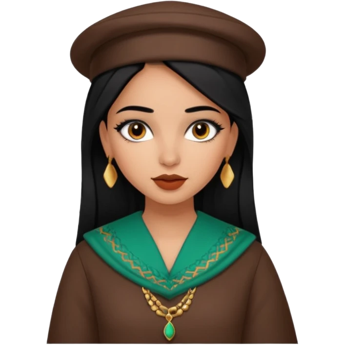 Une fille algérienne ou marocaine cheveux lisse trop belle vêtements stylés et des maquillages trop magnifique adolescente emoji