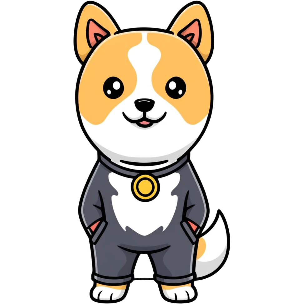 Dog wearing pants emoji