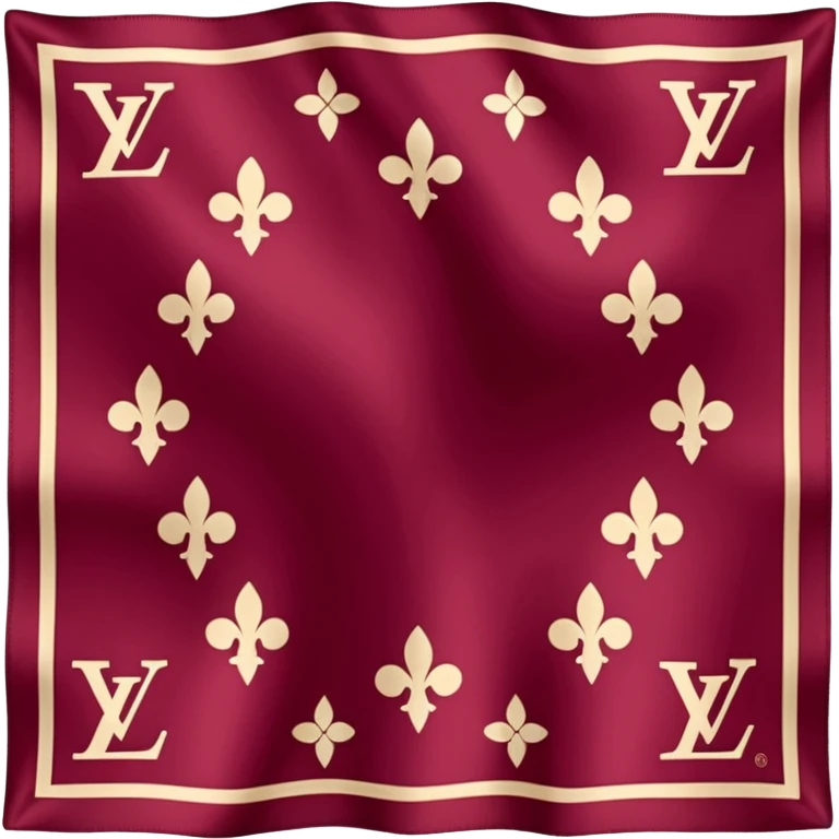 Burgundy Louis Vuitton scarf emoji