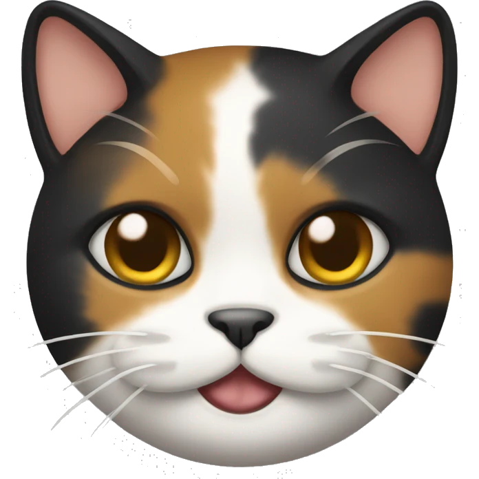 Calico cat with mustache emoji