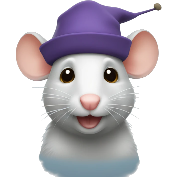 rat wearing a willy hat emoji