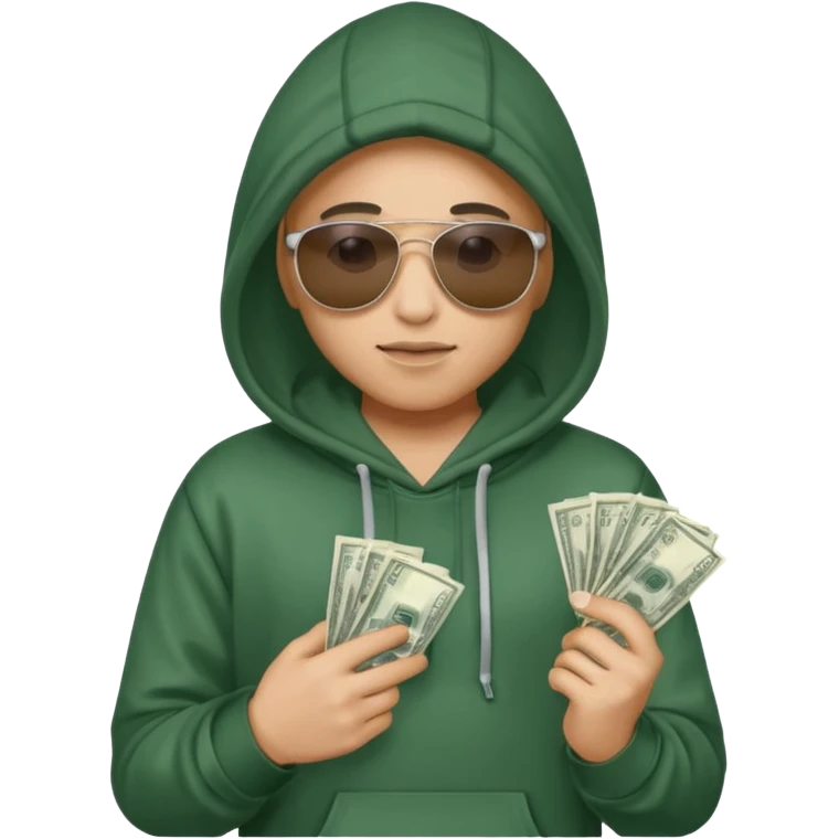 hoodie, sunglasses, money ALL DIGITAL emoji