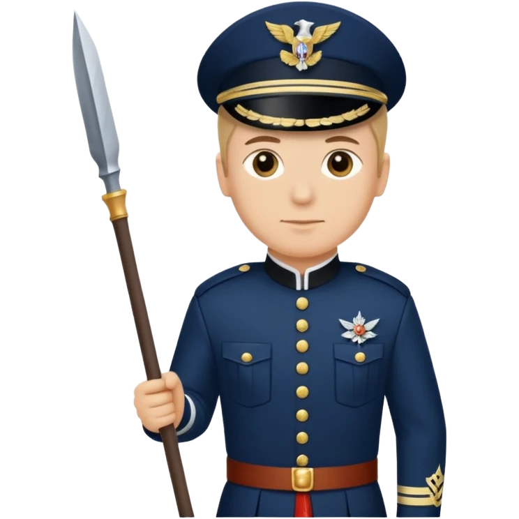  Marshal + navy + banner spear emoji