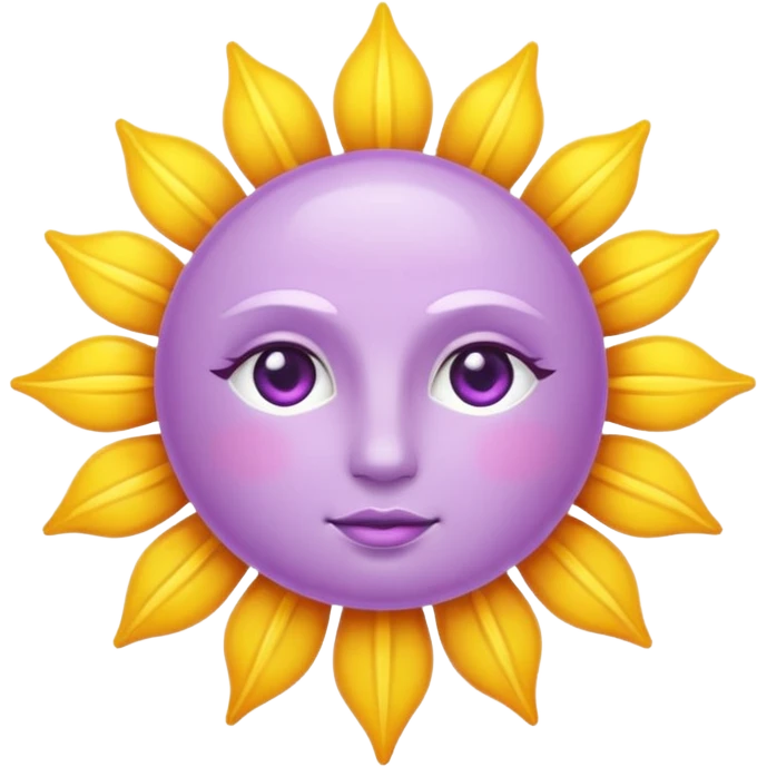lilac mysthic sun emoji