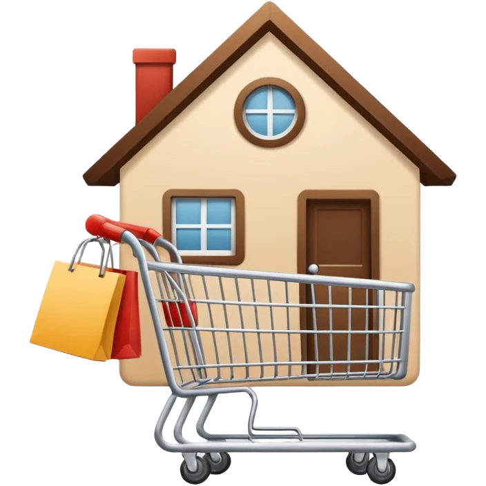 generate a emoji for my app for -home, account, cart, and tag. Note that use only lines without background emoji