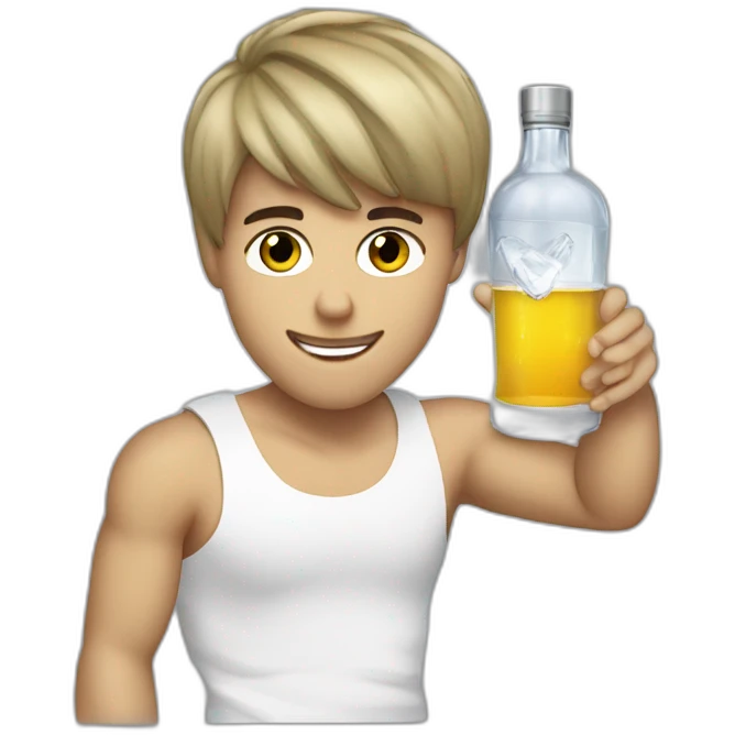 Justin bieber drinking vodka emoji