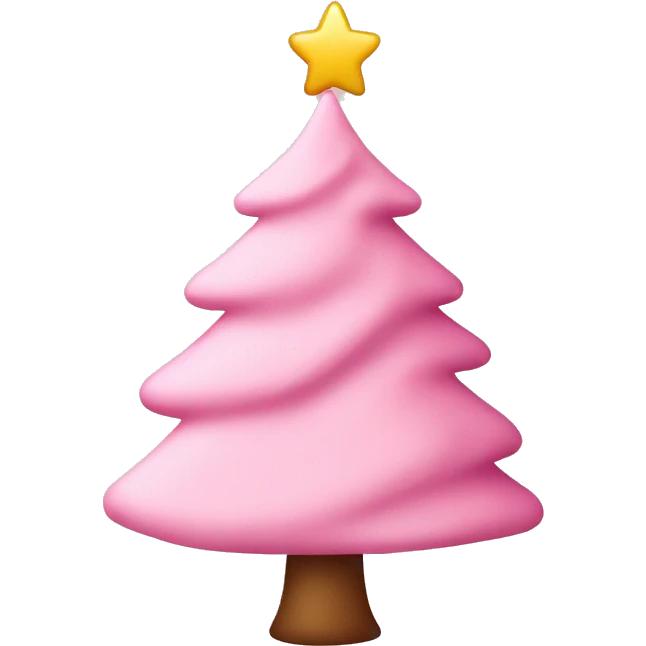 baby pink christmas tree emoji