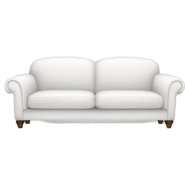 cartoon white sofa character emoji