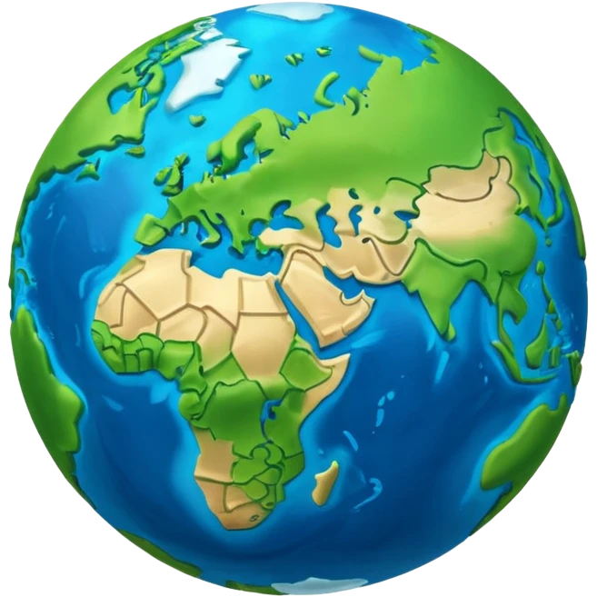 3d planet earth with building emoji