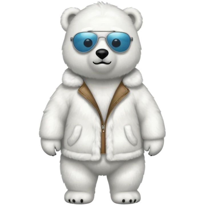 Polar bear with aviators emoji