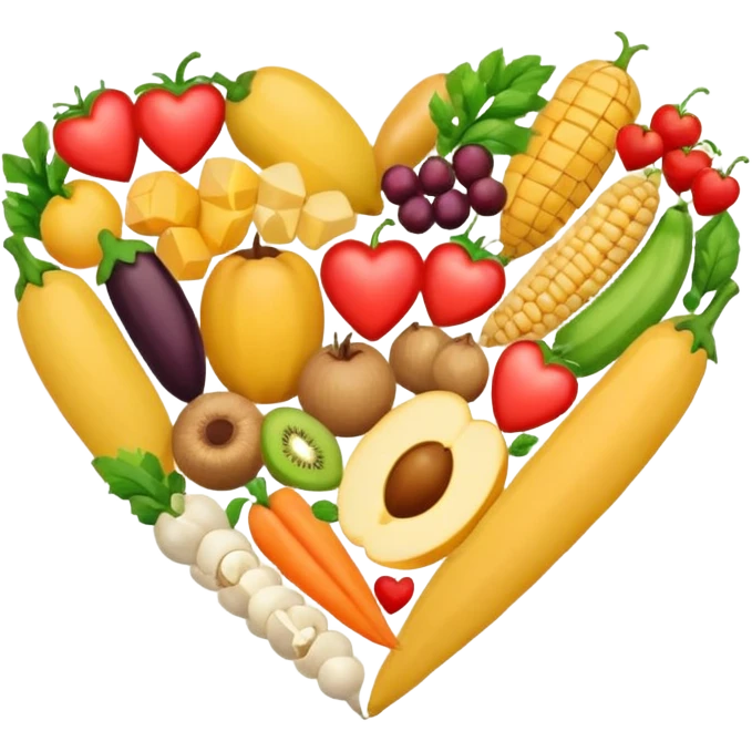 an emoji based on the words food and heart emoji