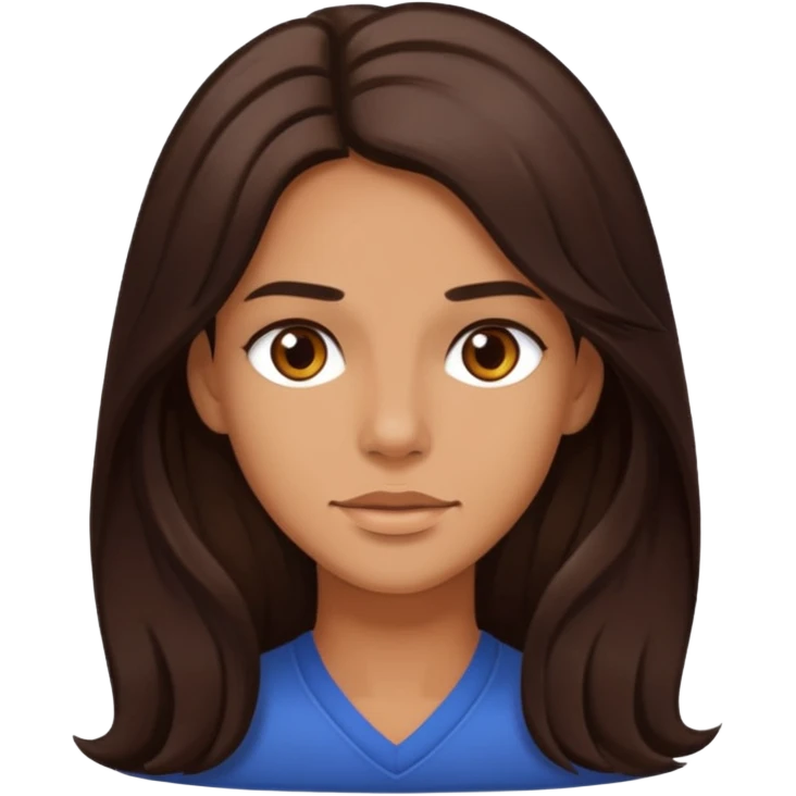 Spectacular Smith with long dark brown hair, tan skin emoji