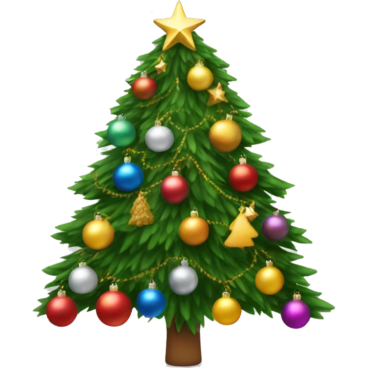 Christmas tree with ornaments  emoji