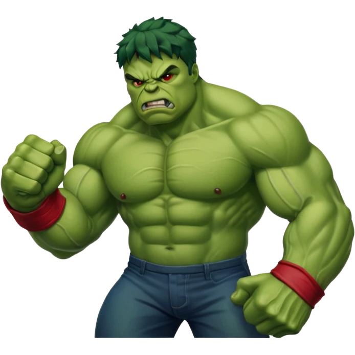 Angry hulk with big fist emoji