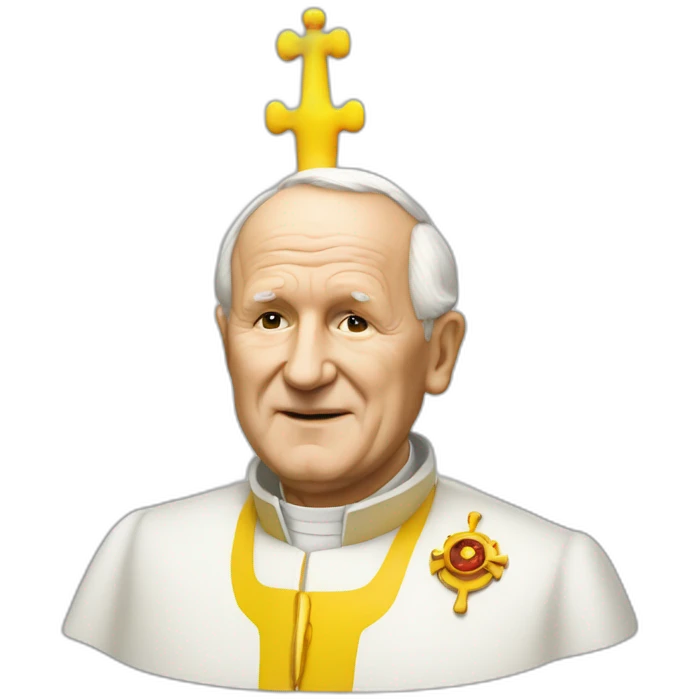 john paul Ii as a yellow submarine emoji