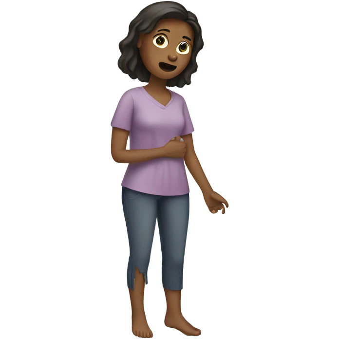 Woman with a broken toe emoji